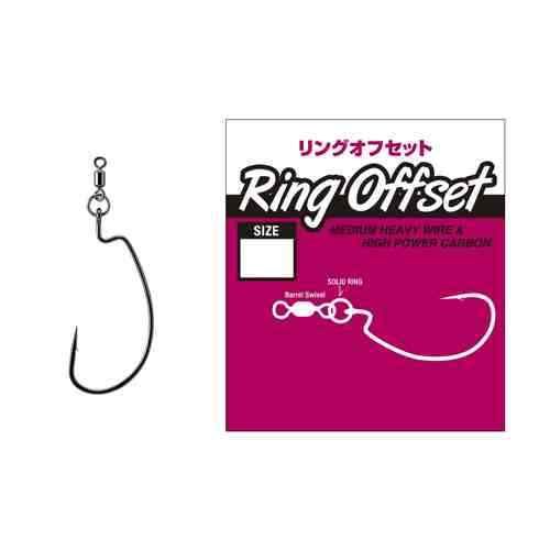 サイズ(号数): #3線径(mm): 0.9入り数: 4カラー: NSブラック 更なる進化を遂げた、高強度リング+スイベル付きオフセットフック！ ライトラインでの使用から、ヘビーカバーからビッグバスを引きずり出す使い方までと、幅広い目的で使用できるバーサタイルオフセットフックです。 装着されたリングによりフックがフリーになるので、ノーシンカーワームなどをよりナチュラルに動かすことが可能。 スイベルの働きにより、糸ヨレも徹底解消。 リングとスイベル自体がシンカーの役割を果たすため、ノーシンカー使用時に素早く沈める効果が期待できます。 通常のテキサスリグ使用下においても、リングが装着されていることによりワームがフリーになるため、通常のセッティングにはないナチュラルなアクションを演出できます。 別売りの「クイックチェンジャーシリーズ」をリングに装着する「リーダーレスダウンショット」で使用する際は、すり抜け能力が格段に向上し、糸絡みも激減します。