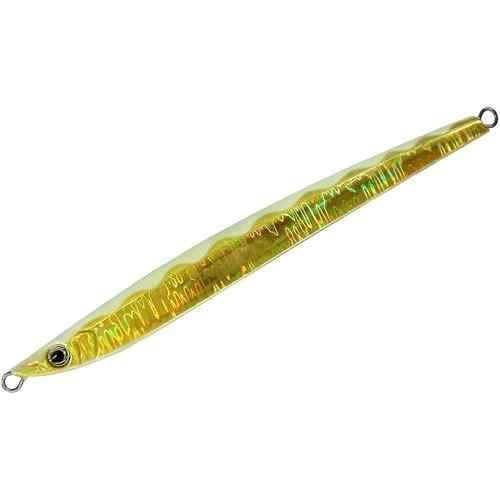 サイズ: 185mmウエイト: 115g対象魚: 中小型回遊魚 (カンパチ、ヒラマサ、ワラサ、ブリ、マグロ他)推奨水深: 70m以浅カラー: 37 (ゴールドグローハモン) 伝家の宝刀CB.マサムネは、近沿海でのジギングに焦点を当て、スロージギングのために開発したセンターバランスロングジグ。細身のロングボディーと水平志向の高アピール性を重視した結果、全ての長さを185mmで設計。 スロージギングとは、あえてルアーのアクションやシルエットを魚に見せて喰わせるための釣法。実釣においてはかなりの実績が上がり、大物が釣れる確率が高いため、一部のアングラーの間では高い支持を得つつある釣法。 魚種: [ブリ]ルアーの種類: [メタルジグ]