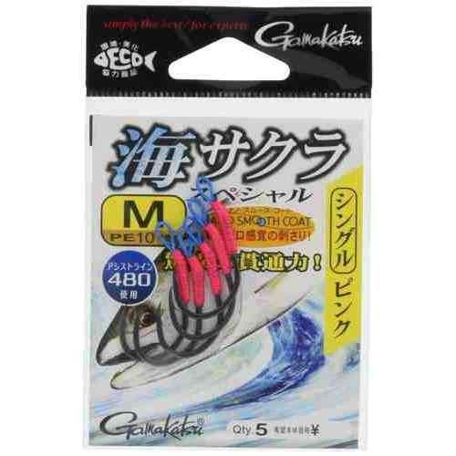 アシストラインを使用したルアーの強力なアピールが可能です。 オリジナルのアシストライン「アシスト480」を採用 表層から水深のあるポイントまで対応 ブルーラインとピンクの根巻糸の「ブルピンカラー」 スペック 号数: M 入数: 5 カラー: ピンク メーカー品番: 42823-2-0