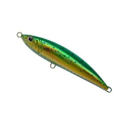 大型回遊魚をターゲットにしたプラグシリーズのダイビングペンシル。高い反応性能と飛距離を兼ね備え、様々な状況での使用が可能。 ダイビングペンシルとしての基盤モデル ショートジャークでも水をしっかり掴むボディシェイプ ヒラ打ちが可能で、体側を横に向ける動き 波の影響を受けにくいヘッド形状 エラーが少なく、一日のチャンスを逃さない設計 スペック サイズ: 180mm タイプ: フローティング 重量: 87g フック: 3/0 スプリットリング: #8 カラー: AL-459