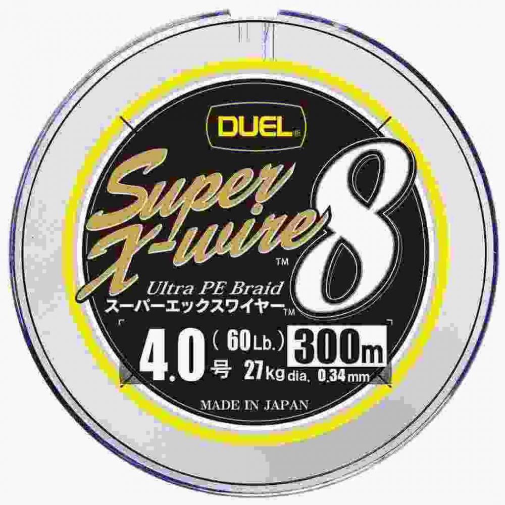 DUEL デュエル スーパーエックスワイヤー 8 300m 4.0号 5CR 5色イエローマーキング (H3623N-5CR)