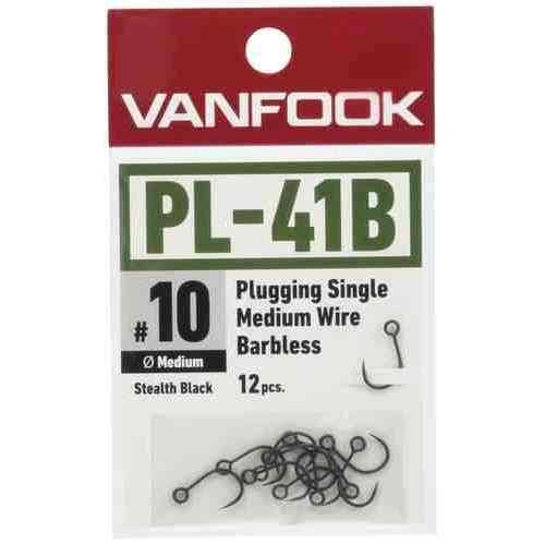 VANFOOK ヴァンフック PL-41B #6 プラッギングシングル ミディアムワイヤー バーブレス ステルスブラック