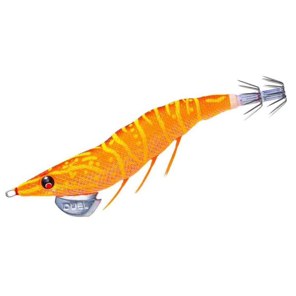 ダート性能と波動で魚を引き寄せるエギ。 扱いやすいトータル性能の高いオールラウンダー ダートで魅せて波動で抱かせる設計 足がパタパタ動いて誘う動き スペック サイズ: 3.5号（約19g） 沈下スピード: 約3.2秒／m カラー: KOIE（ケイオレンジオレンジイソスジ） 対象魚種: アオリイカ ルアーの種類: エギ
