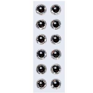 BASSDAY バスデイ 3Dアイシール 4.5mm シルバー