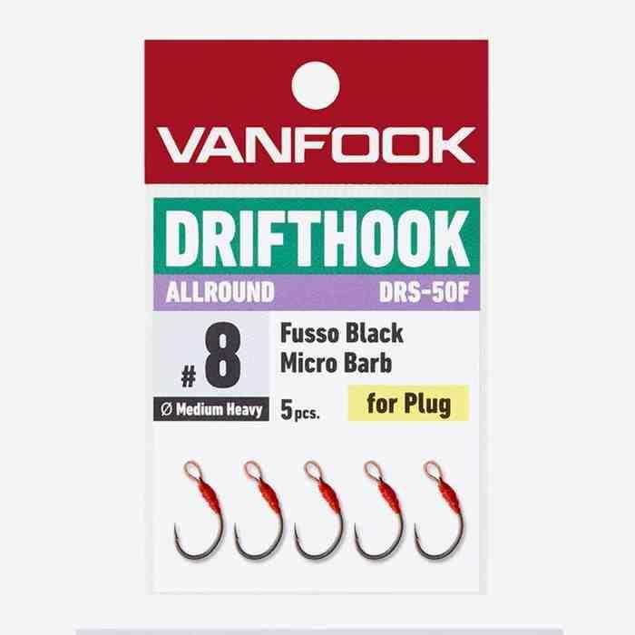 VANFOOK ヴァンフック DRS-50F ドリフトフック プラグアシスト (ミディアムヘビー) #6 フッソ ブラック