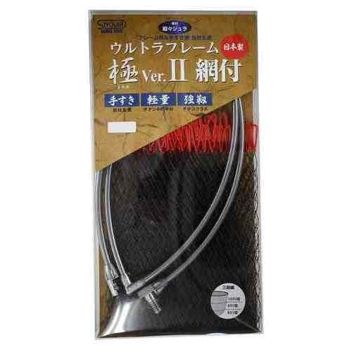 強靱な玉枠と手編みのタモ網を組み合わせた製品。 枠材に超々ジュラルミンを使用し、軽量かつ高強度を実現 チタンボルト部にエアインテイク機能を装備し、快適な滑り出しを提供 すべてのパーツはマシンカットで削り出し、軽さと強度の両立を図る タモ網は厳選した原着糸を手編みし、目の大きさを6mm・8mm・10mmに変化させた3段編み仕様 スペック 枠径: 45cm パイプ径: 8mm 深さ: 55cm（45cm枠用） カラー: ブラック 素材: テグス6号（原着糸）、リリアン（テグス中芯） ネジ材: チタン（ネジサイズ: JIS W1／2インチ） セット内容: フレーム（チタンカラー）各サイズ1点、新色網各1点