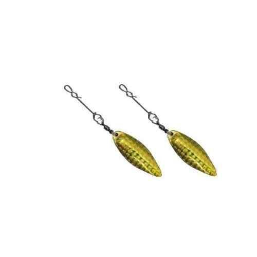 多魚種に対応した万能樹脂ブレード。 透明感と軽さが特徴 光の透過と反射でナチュラルにアピール UV加工により、光量が少ない環境でも効果を発揮 比重が軽く、垂れ下がりにくい設計 スローな誘いが可能 ジグヘッドやオフセットフック、プラグに取り付け可能 様々なリグやプラグのカスタムパーツとして使用可 スペック サイズ: 3 1/2インチ ブレード全長: 38mm ブレードタイプ: ウィローリーフ カラー: #03 ゴールドホロ