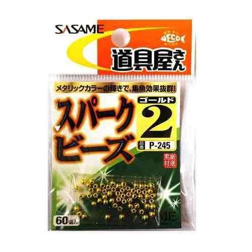 SASAME ささめ針 P-245 道具屋 スパークビーズ ゴールド 2mm