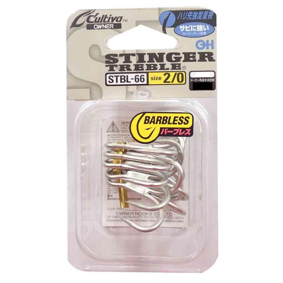 OWNERオーナー STBL-66 スティンガートリプルフック 品番: 11545(11545) 形態: ルアー用フック 号数: 2/0 圧倒的な貫通性能を持ち、ターゲットのリリースを素早く行えるビックフィッシュゲーム専用モデル。