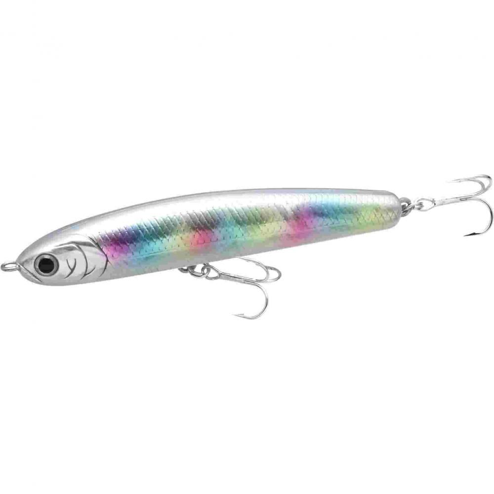 長さ: 80mm (3~1/8インチ)重さ: 11.5g (3/8oz)タイプ: シンキングフック・センター: #8フック・テール: #8ライン: 6~8lbsカラー: キャンディーグローピーチ 引き抵抗のない釣ってる気のしない元祖シンキングペンシルは予想もしない釣果を叩き出します。基本テクニックはタダ巻き。シンキングペンシルだからこそ圧倒的な飛距離を武器にオープンウォーターから河川、港湾部といかなるフィールドやスタイルにも合わせて使いこなす事ができます。 サイズも45mmから95mmサイズと幅広く、根魚のメバル、カサゴからシーバス、ヒラメ、マゴチ、青物までと釣りのジャンルも幅広い。 ワンダースリムは、バチシーズンを中心とする捕食ベタな状態にはめっぽう強くなっており、スリム形状のためウェイトの割りに飛距離も格段にアップしています。 魚種: [シーバス]カラー: [グレー系]ルアーの種類: [ソルトウォーター]
