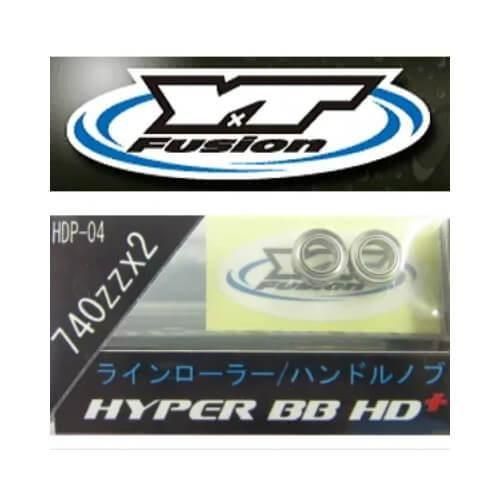 YTフュージョン HAN-001 HYPER BB HD 740ZZ (4x7x2.5) 海水対応高精度ハンドルノブ用ベアリング 2個入 調整用シム0.1mm付属