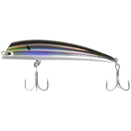 長さ: 90mm ウエイト: 11g潜行深度: 40cmカラー: No.113 HG×コノシロメーカー品番: TKL-M90 魚種: シーバス ルアー潜度: サーフェイス ルアーの種類: フローティングミノー, ミノー・プラグ ルアー重量(g): 1~19g ルアーサイズ(センチ): 5.0~9.9cm 低速域で、あのスライドアクションを実現。TKLM「9/11」は浅場の大型シーバスをターゲットにしたモデル。最大の特徴は、従来のリップレスミノーが高速域で起こしていた特有のスライドアクションを極低速から中速域で起こすようにチューニングした点。名付けてワープスライド。連続したソフトトウィッチで、小型ルアーながらビッグプラグに負けない強烈且つ自然なアピール力を発揮。90mmのボディ長はビッグシーバスの口なら一飲みサイズ。吸い込み抵抗が極めて小さいため、シーバスを傷つけないようにアワセに気を使うことが推奨される。バーブレスでの使用が望ましいルアー。