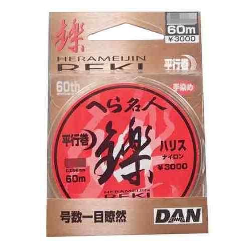 ナイロン製の釣り糸。強度維持に優れた手染めの原糸構造を採用。 DAN伝承の手染めによる全号数単独カラーマーキング 独自の超撥水加工で水なじみが良い 特殊高分子加工によりソフトな仕上がり べとつかず、結節強度が高い 瞬時のアワセに対応する弾力性 スペック 全長: 60m 素材: ナイロン サイズ: 0.3号 カラー: 茶