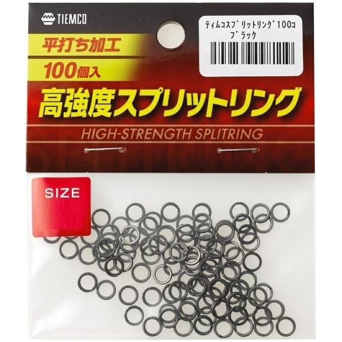 入数: 100個入り 平打ち Made in China 高強度!ティムコオリジナルのスプリットリング 錆びにくい!抜群の強度! ステンレス鋼SUS304使用 斜めカットで入れやすい構造 ブラックフィニッシュ たっぷり使える100個入り カラー: ブラック系