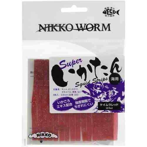 ニッコー(NIKKO) ルアー 225 スーパーイカタン ケイムラレッド 型番: 225 サイズ: 3.75" (95mm) カラー: ケイムラレッド 深場釣りのプロ仕様で爆釣必須アイテム!