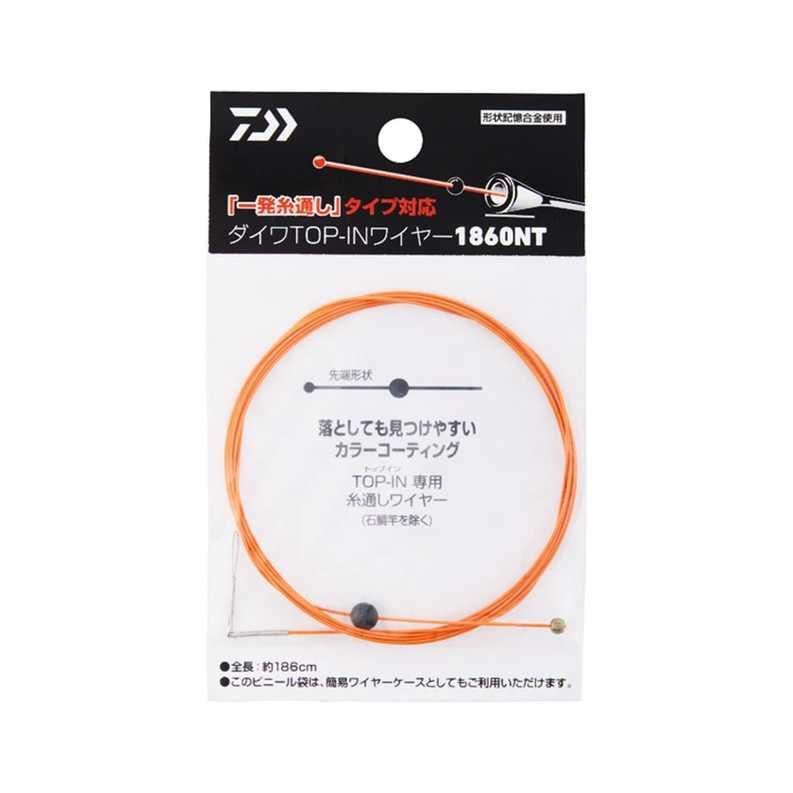 釣り糸を簡単に通すためのアイテム。 トップインタイプロッドに対応 形状記憶合金を使用し、巻きグセがつきにくい 蛍光カラーコーティングで視認性が高い 油性マジックでマーキングが可能 一本のワイヤーで複数の竿に使用可能 石鯛竿を除くすべてのダイワのトップインロッドに対応 スペック 全長: 1.86m カラー: オレンジ