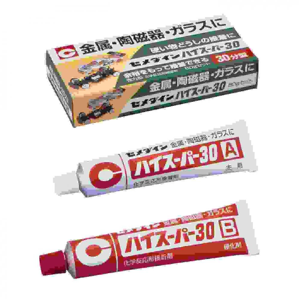 エポキシ樹脂を主成分とする二液を混合して使用するタイプの接着剤です。硬化膜は硬く強靭なため金属などの接着に向いています。また化学反応で硬化するため肉やせがなく、穴埋め、すき間充填などの応用も可能です。 初期反応硬化時間により、5分、30分、60分タイプなど使い方に合わせた製品があります。 30分で硬化しはじめるタイプのエポキシ系接着剤です。接着時間にゆとりがあります。A液(主剤)をピンクに着色してあり、混合の目安として色が消えるため、大変便利です。 80gの徳用サイズもあり、七宝焼などのホビー教室やセミプロの方の使用にもお得です。 重量(約): 80g セットサイズ: 80g メーカー品番: CA-193 カラー: マルチカラー