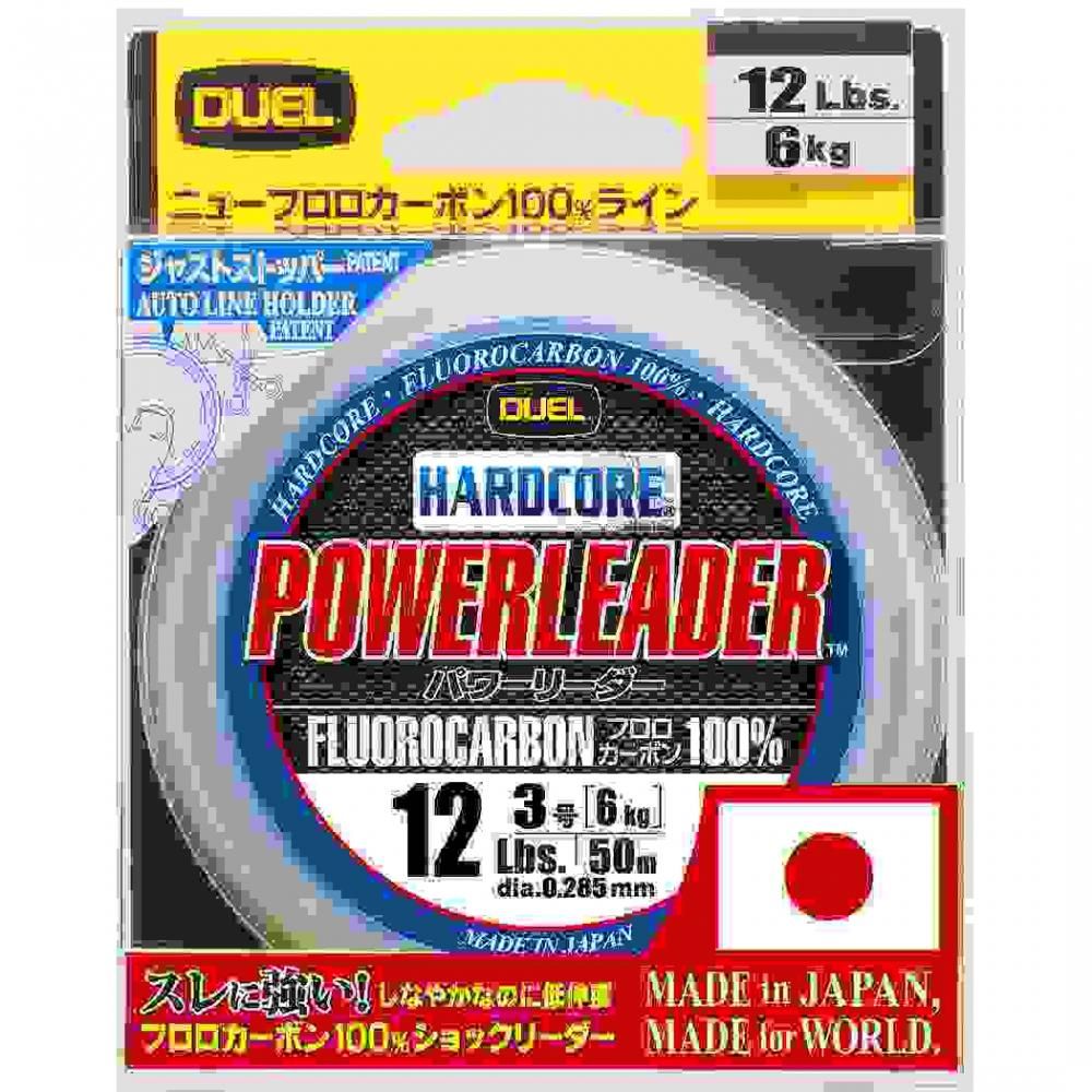 DUEL デュエル HARDCORE パワーリーダー FC 50m 12Lbs ナチュラルクリアー