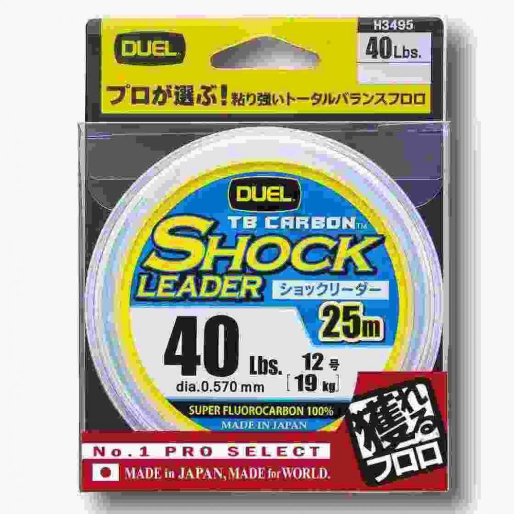 DUEL デュエル TB CARBON ショックリーダー 25m 40Lbs ナチュラルクリアー