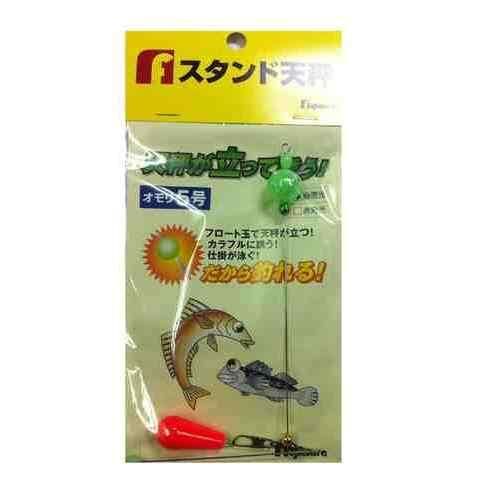 天秤が立って誘うスタンド天秤。使い方が選べる2タイプのオモリ付き。 フロートが天秤を立たせ、仕掛けを効果的に誘導 チョイ投げや置き竿での使用が可能 スペック おもりサイズ: 5号 カラー: 緑発光