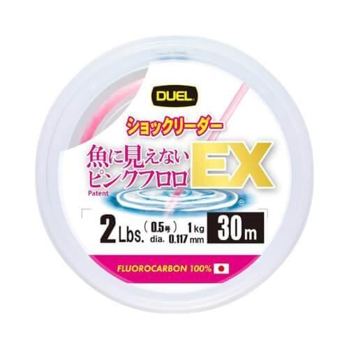 DUEL デュエル 魚に見えないピンクフロロEX ショックリーダー 30m 2.5Lbs SP ステルスピンク H4840-SP