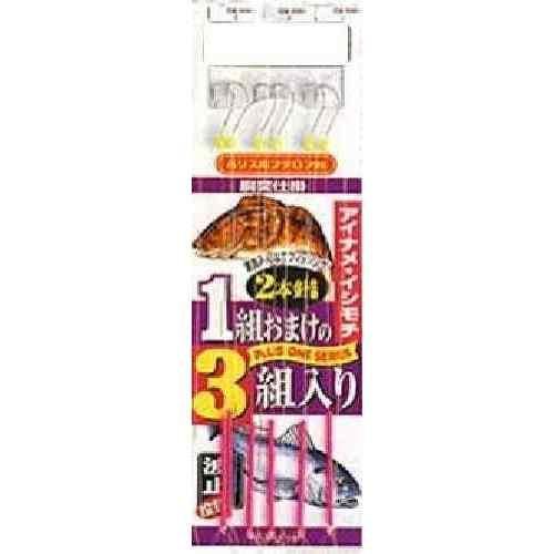 胴突仕掛の2本針タイプ。海釣りに適した仕様で、安定した釣果を狙えます。 鈎サイズ: 14号 ハリス: 4号 全長: 100cm ケン付丸セイゴ白針 胴突仕掛 2本針3組入 スペック サイズ: 100cm 鈎: 14号 ハリス: 4号 カラー: レッド系