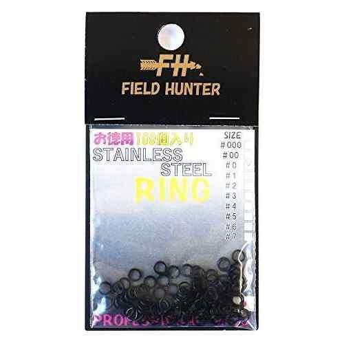 フィールドハンター スプリットリング スプリットリング ブラック #0 入数: 100 強度: 8kg / 17.6lb 素材: ステンレス平打ちスプリットリング お徳用