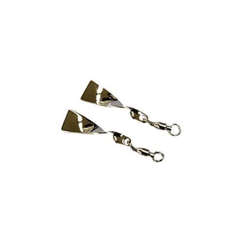 高品質なブラス製のスイベルが特徴のアイテム。 材質: ブラス 自重: 1.8g サイズ: 全長30.5mm × 幅9.8mm 入り数: 2枚 ボールベアリングスイベル付 カラーニッケルメッキ仕上げ スペック サイズ: 30.5mm × 9.8mm 重さ: 1.8g カラー: シルバー系