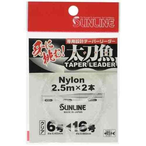 SUNLINE サンライン 太刀魚テーパーリーダー クリア 6 16