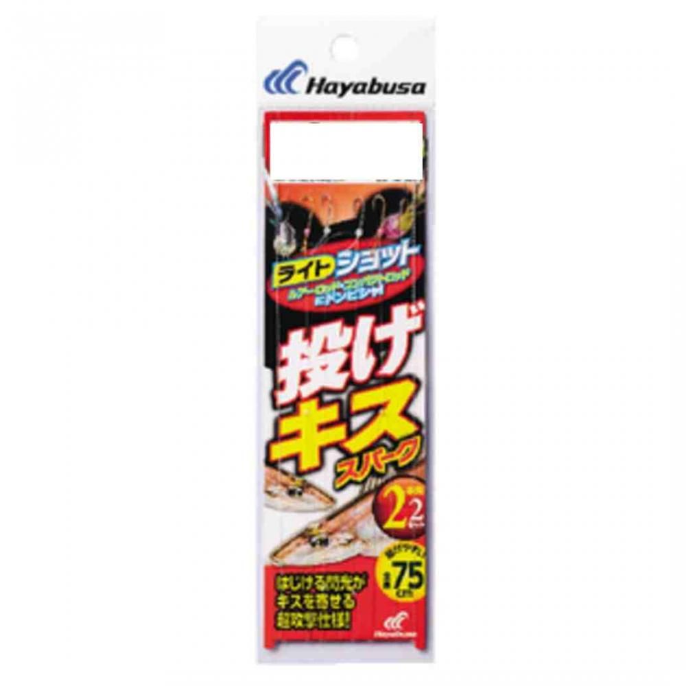 全長75cmのショート設計で、短い竿でも投げやすい釣具。 絡み防止のヨリ糸仕様 火花のような閃光でエサの存在を強烈にアピール 手返し重視の競技用キス鈎を採用 スペック 全長: 75cm 鈎: 8号 ハリス: 1.5号 幹糸: 3号 対象魚種: キス、ハゼ、カワハギ 袋入り数: 2本鈎2セット 製品形態: 投げ・天秤式 カラー: 白×金 メーカー品番: NT582