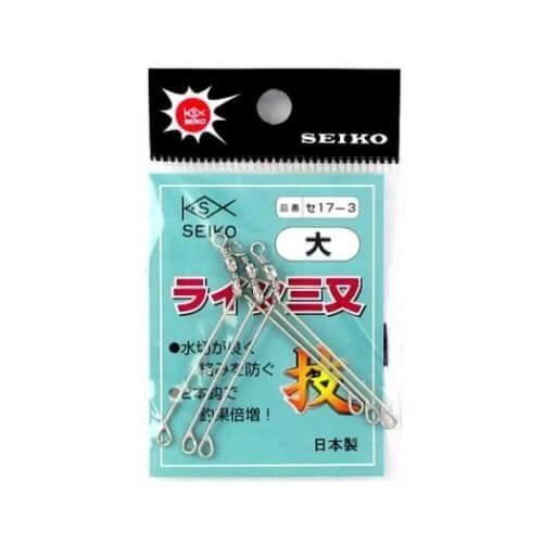ステンレス製の三又で、ハリスを2本取り付け可能な設計。 耐久性に優れたステンレス素材 ハリスを2本同時に使用可能 釣果向上をサポート スペック サイズ: 大 入数: 3ヶ