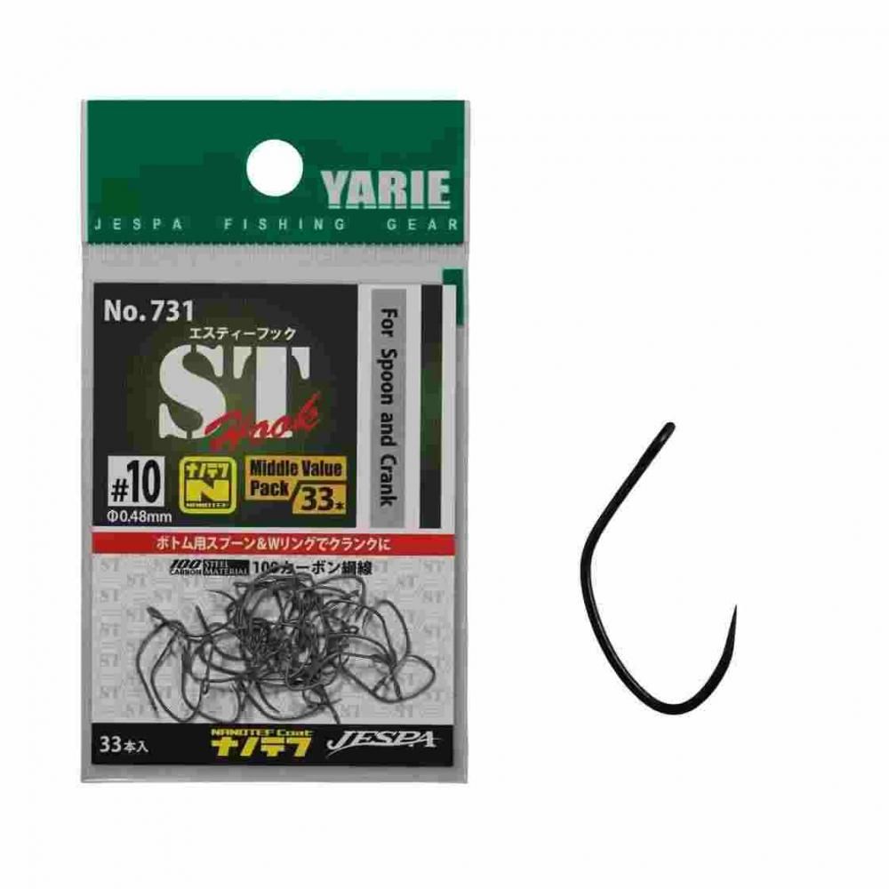 YARIE ヤリエ 731 STフック 10号 ナノテフ 1000円パック(エスティーフック)