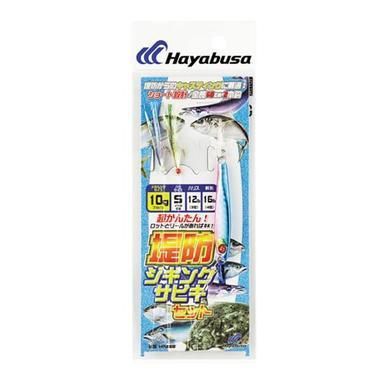 堤防からのキャスティングに特化したジギングサビキセット。ビギナーでも扱いやすいショート設計で、安定したキャストを実現。 全長60cmのショート設計 リアバランスで安定したキャスト 操作性に優れたオリジナルジグ 擬餌には「オーロラサバ皮」を採用 取り回しが良く、堤防からのキャスティングに適したデザイン スペック サイズ（g）：20 針（号）：8 ハリス（号）：4 幹糸（号）：6 鈎種・色：イサキ／白・金 袋入り数：2本鈎1セット 対応魚類：ツバス・ワカシ・ハマチ・イナダ・カマス・サバ・ヒラメ・マゴチ・堤防アジ・スズキ カラー: 白×金