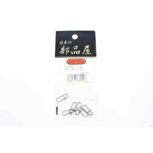 日本の部品屋 ロウ付スナップ #3(ヘビータイプ付) サイズ: 3号 入数: 7個 強度: 35kg 自重: 0.18g (1個当たり) 線径: 0.8mm 全長: 16.0mm 幅: 5.9mm