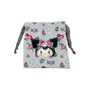 サンリオキャラクターズ ピンクブラックパーティ ボアフェイス巾着 クロミ*