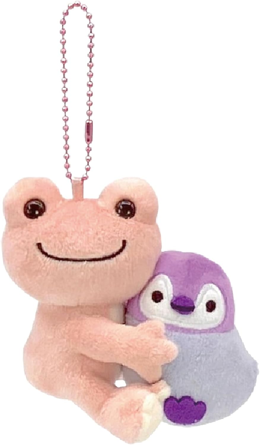 Frog - かえるのピクルス 海のおともだち ペア マスコット ピンク ぬいぐるみ グッズ おもちゃ 新品 *即納