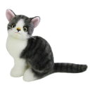 日本製 グレイスフル ハチワレ 座り ぬいぐるみ 猫 高さ23cm I-6851