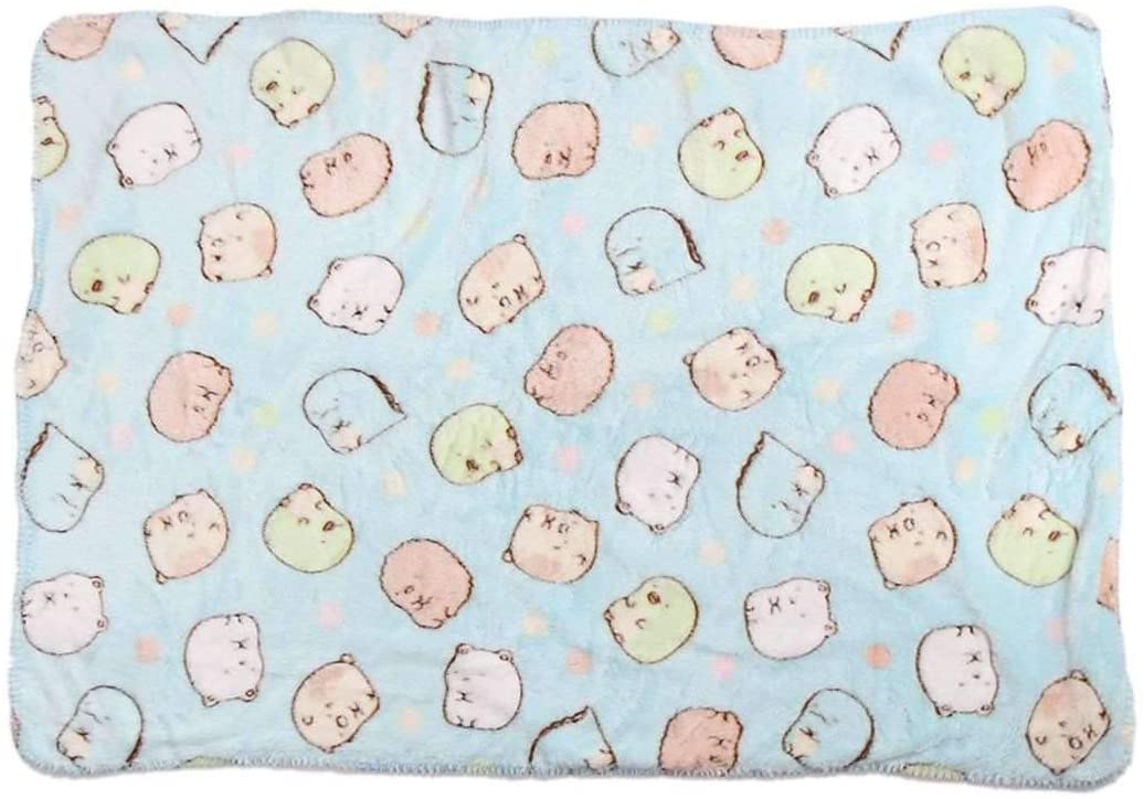 すみっコぐらし ひざ掛け 毛布 シープボアブランケット エンボス柄 ブルー 約H700×W1000mm すみっこぐらし [ぬいぐるみ グッズ おもちゃ 雑貨 キッズ ベビー プレゼント 送料無料][あす楽][目玉]のサムネイル