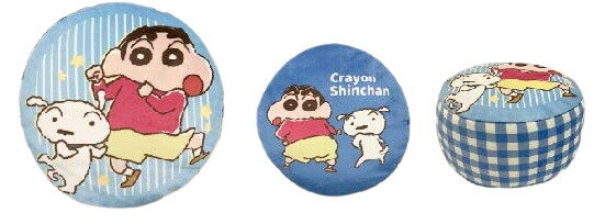 クレヨンしんちゃん パフクッション しんちゃん＆シロ 新品 *即納