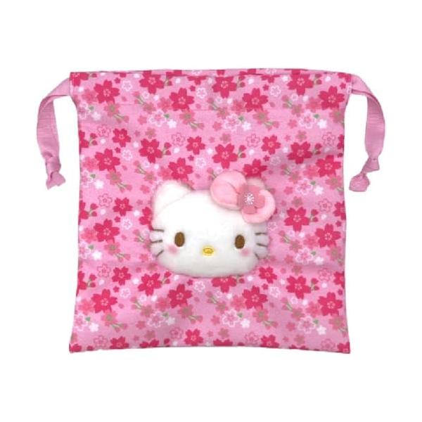 桜着物 ボアフェイス巾着 ハローキティ サンリオ 191663-24 グッズ ぬいぐるみ おもちゃ 新品 *