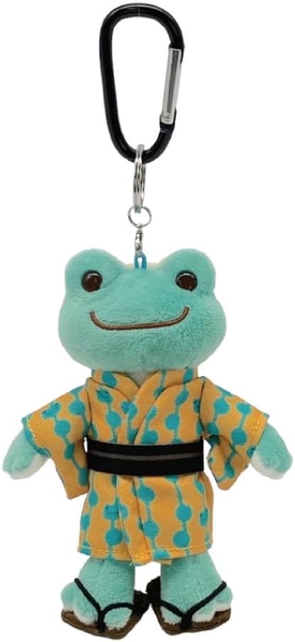 かえるのピクルス にっこり縁日 カラビナマスコット イエロー ぬいぐるみ グッズ 新品 *の商品画像