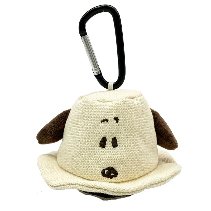 Snoopy - スヌーピー バケットハットポーチ モカ カラビナ ぬいぐるみ グッズ 新品 *
