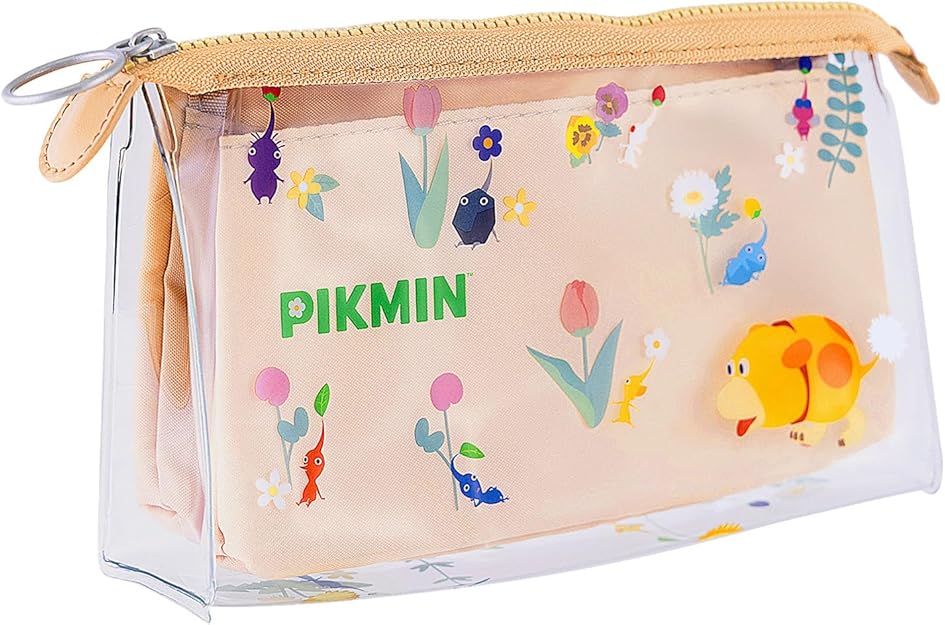 Puppet - ピクミン 任天堂 ポーチ 多機能 クリア マチ mitte ベージュ グッズ ぬいぐるみ おもちゃ 雑貨 新品 *即納