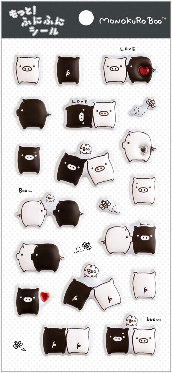 モノクロブー もっと!ふにふにシール グッズ シール交換 おもちゃ 新品 *即納