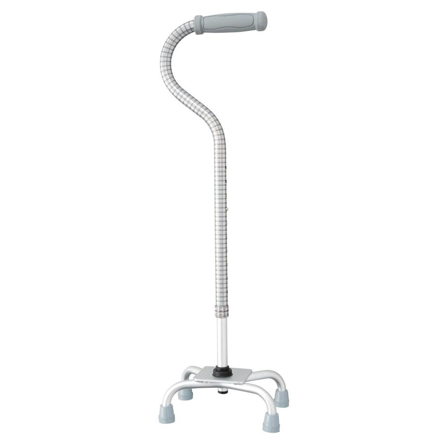 幸和製作所 テイコブ アルミ製4点杖 チェックブラウン EA4-102-CB 自立式多点杖