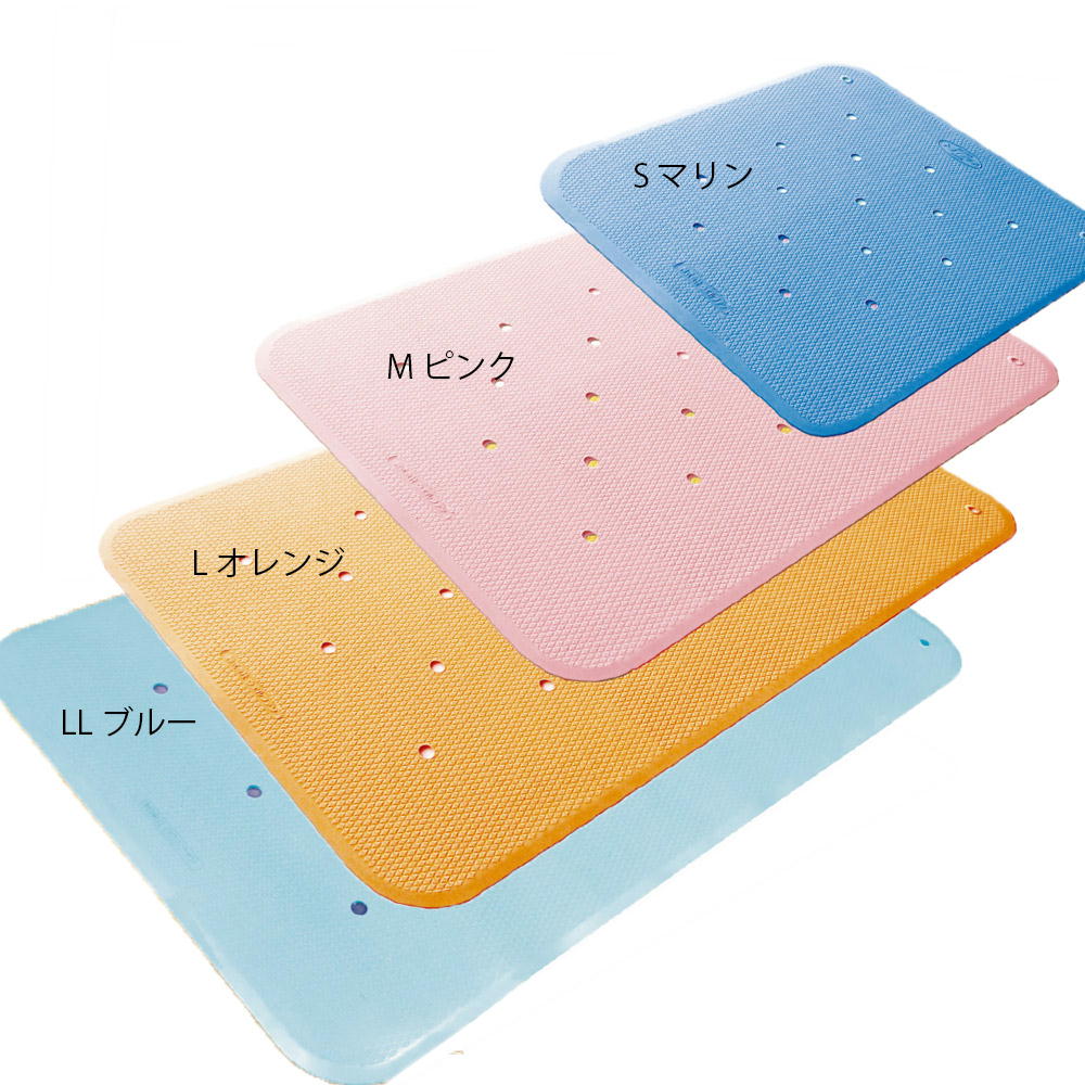ウェルファン お風呂用すべり止めマット トライタッチ マリン LL 2