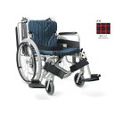 カワムラサイクル 簡易モジュール自走用 中床タイプ 車いす 赤チェック 座幅42cm KA822-42B-M