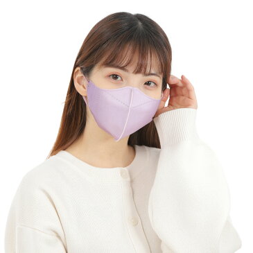 ロイヤル ヒアルロン酸 配合不織布空間マスク カラーマスク グラデーションラベンダー やや小さめ 女性用 立体マスク 74190522