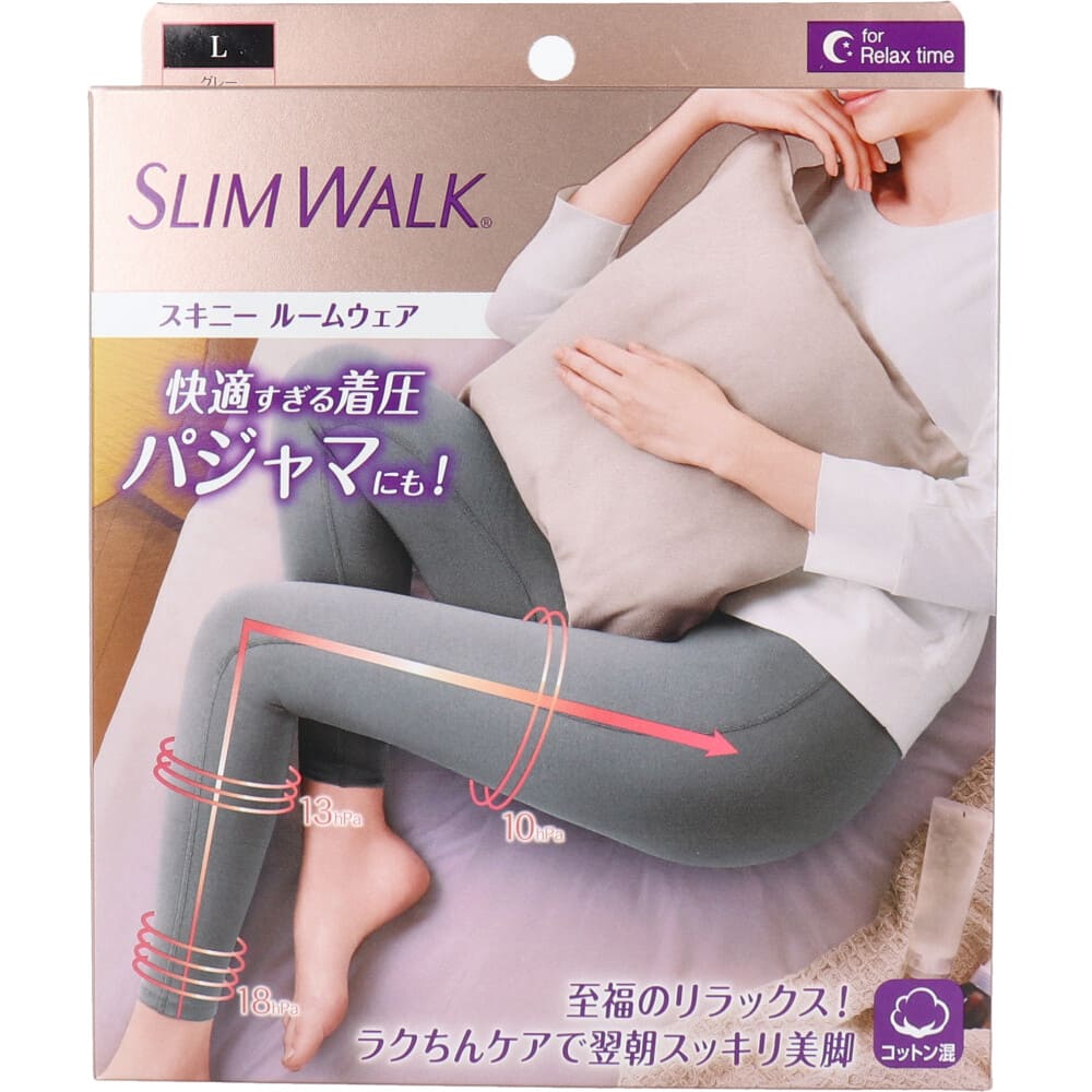 ピップ スリムウォーク スキニー ルームウェア グレー Lのサムネイル