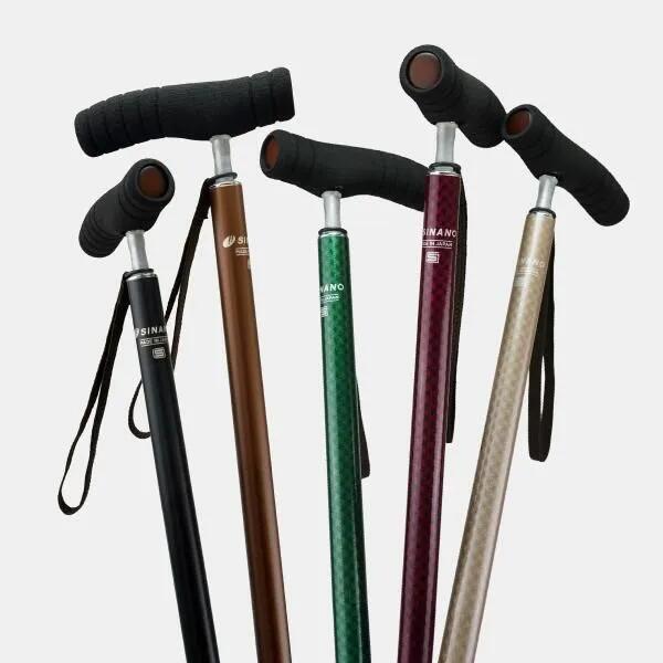 シナノ ソフトグリップ SOFT-GA 杖 ステッキ 歩行補助 おしゃれ 介護用品 伸縮杖 日本製 高さ調節 ウォーキング 柔らかいグリップ SHINANO